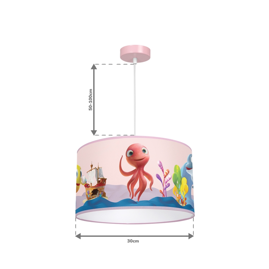 Hanglamp aan een koord voor Kinderen OCTOPUS 1xE27/60W/230V