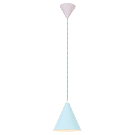 Hanglamp aan een koord VOSS 1xE27/40W/230V blauw/wit