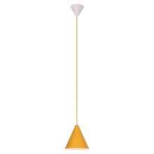 Hanglamp aan een koord VOSS 1xE27/40W/230V geel/wit