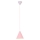 Hanglamp aan een koord VOSS 1xE27/40W/230V roze/wit