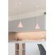 Hanglamp aan een koord VOSS 1xE27/40W/230V roze/wit