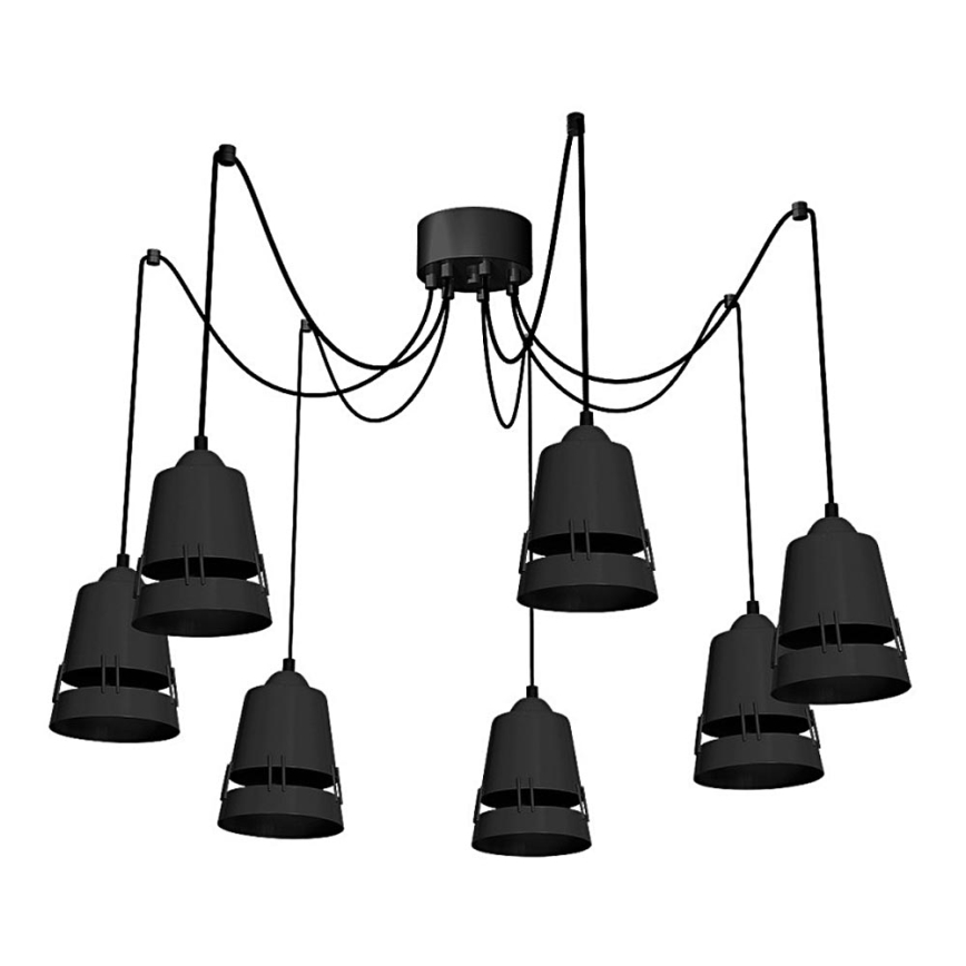 Hanglamp aan een koord WALET 7xE27/60W/230V spin