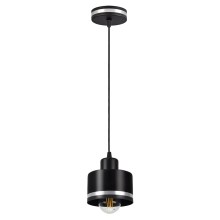 Hanglamp aan een koord WAMA 1xE27/40W/230V zwart/mat chroom
