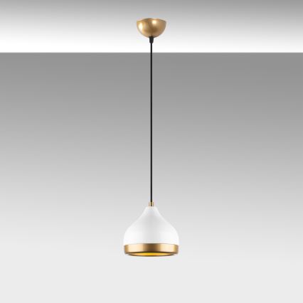 Hanglamp aan een koord YILDO 1xE27/40W/230V wit/goud