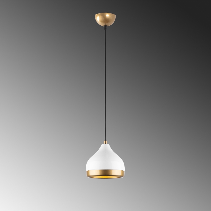 Hanglamp aan een koord YILDO 1xE27/40W/230V wit/goud