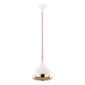 Hanglamp aan een koord YILDO 1xE27/40W/230V wit/goud/rood