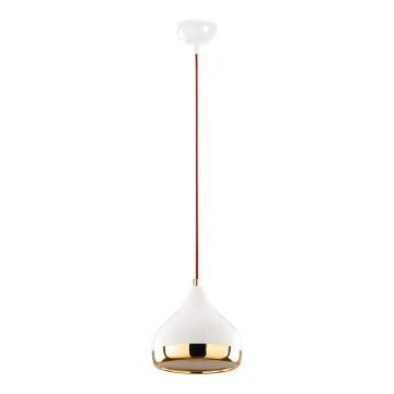 Hanglamp aan een koord YILDO 1xE27/40W/230V wit/goud/rood