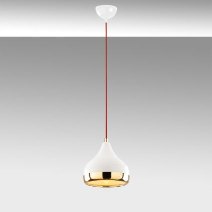 Hanglamp aan een koord YILDO 1xE27/40W/230V wit/goud/rood