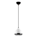 Hanglamp aan een koord YILDO 1xE27/40W/230V wit/zwart