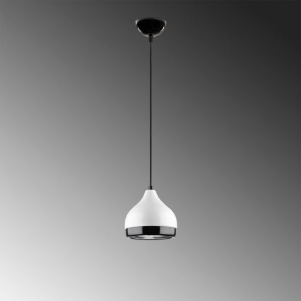 Hanglamp aan een koord YILDO 1xE27/40W/230V wit/zwart