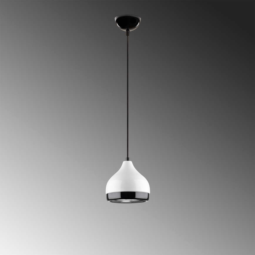 Hanglamp aan een koord YILDO 1xE27/40W/230V wit/zwart