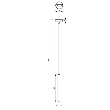 Hanglamp aan een koord YORU 1xG9/8W/230V 30 cm messing