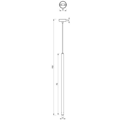 Hanglamp aan een koord YORU 1xG9/8W/230V 70 cm messing