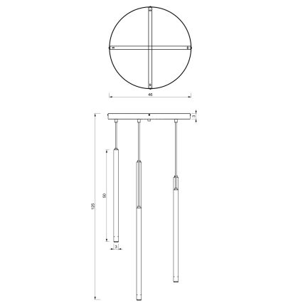 Hanglamp aan een koord YORU 5xG9/8W/230V zwart