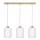 Hanglamp aan een koord ZEFIR 3xE27/60W/230V eiken