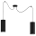 Hanglamp aan een koord ZIK 2xE27/40W/230V zwart