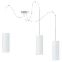 Hanglamp aan een koord ZIK 3xE27/40W/230V wit