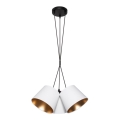 Hanglamp aan een koord ZOMA 3xE27/60W/260V wit/koper