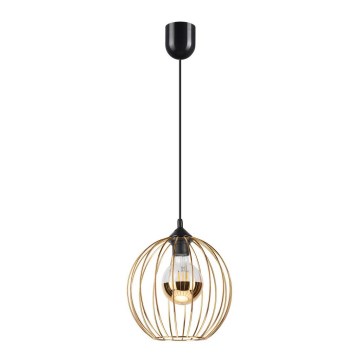 Hanglamp aan een koord ZOYA 1xE27/60W/230V goud