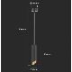 Hanglamp aan een paal 1xGU10/35W/230V 30 cm zwart