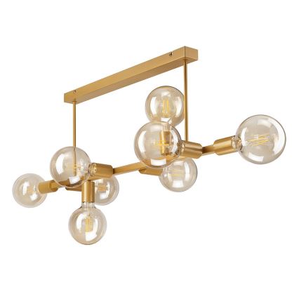 Hanglamp aan een paal ASTRID 8xE27/60W/230V goud