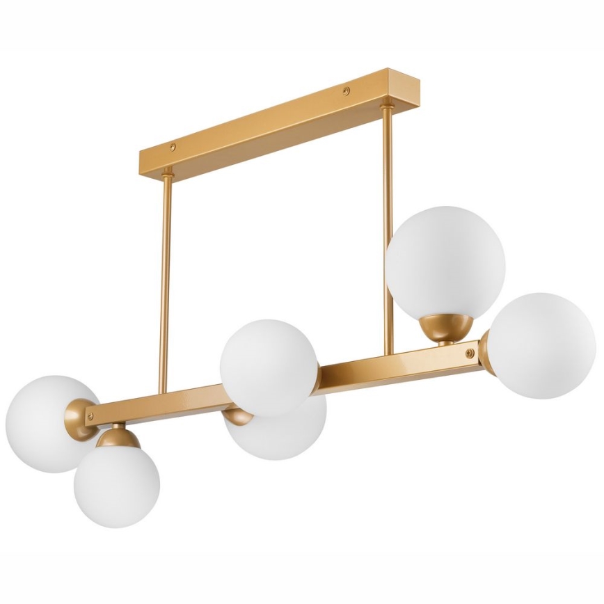 Hanglamp aan een paal ASTRO 6xG9/5W/230V goud