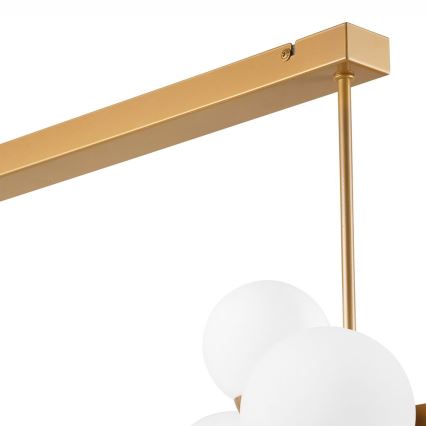 Hanglamp aan een paal ASTRO 8xG9/5W/230V goud