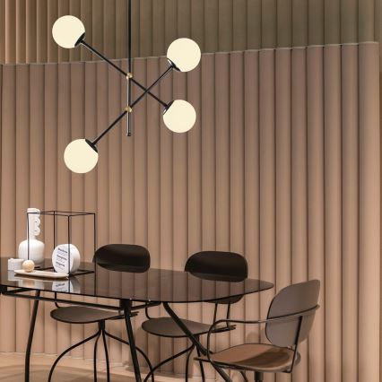 Hanglamp aan een paal BEST 4xE27/100W/230V