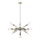 Hanglamp aan een paal COMET 12xE27/11W/230V glanzend chroom/goud