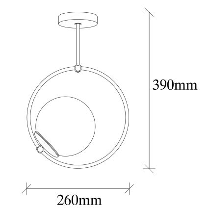 Hanglamp aan een paal DOLUNAY 1xE27/40W/230V