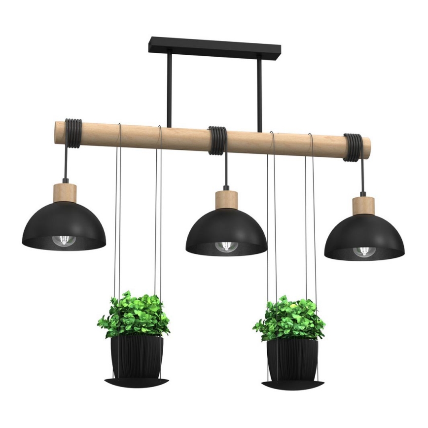 Hanglamp aan een paal FLORA 3xE27/60W/230V