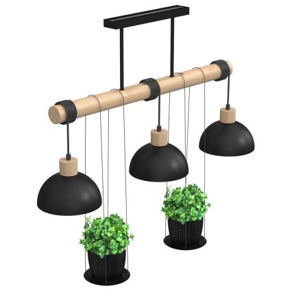 Hanglamp aan een paal FLORA 3xE27/60W/230V