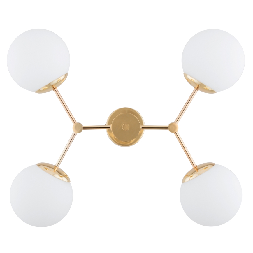 Hanglamp aan een paal FOTON  4xE14/40W/230V goud/wit