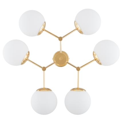 Hanglamp aan een paal FOTON  6xE14/40W/230V goud/wit