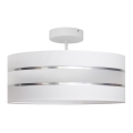 Hanglamp aan een paal HELEN 3xE27/15W/230V wit/glanzend chroom