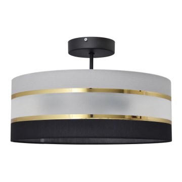 Hanglamp aan een paal HELEN 3xE27/15W/230V zwart/grijs/goud