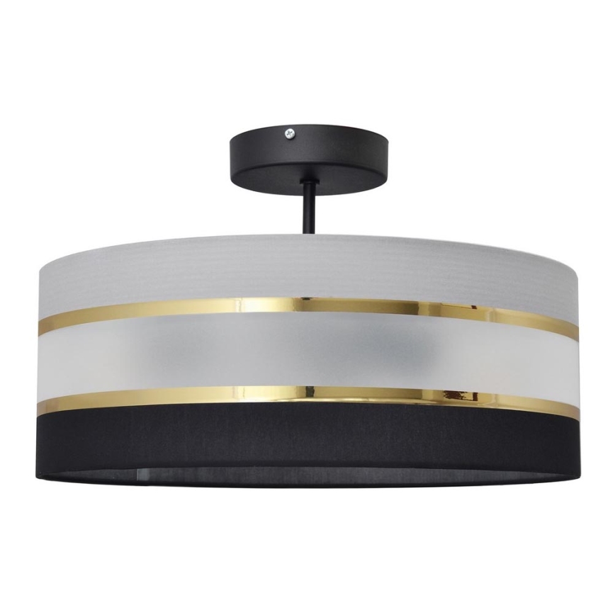 Hanglamp aan een paal HELEN 3xE27/15W/230V zwart/grijs/goud