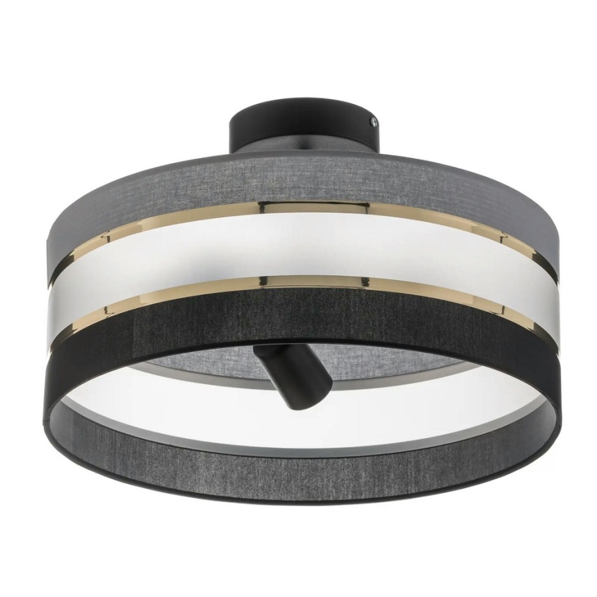 Hanglamp aan een paal HELEN 3xE27/15W/230V zwart/grijs/goud