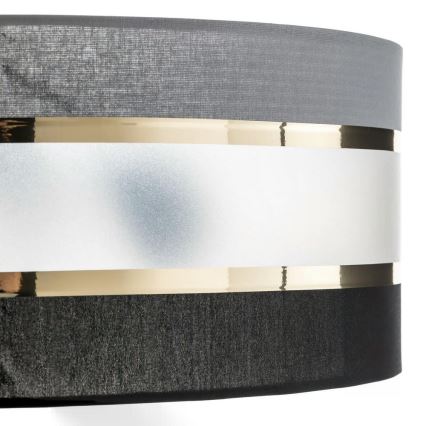 Hanglamp aan een paal HELEN 3xE27/15W/230V zwart/grijs/goud