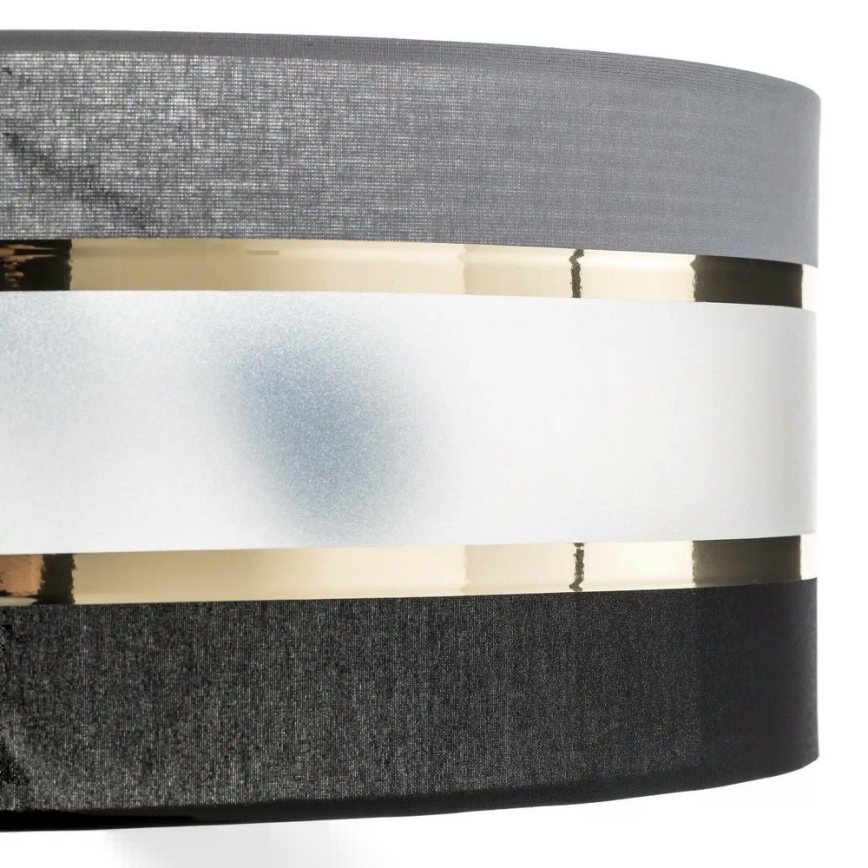 Hanglamp aan een paal HELEN 3xE27/15W/230V zwart/grijs/goud