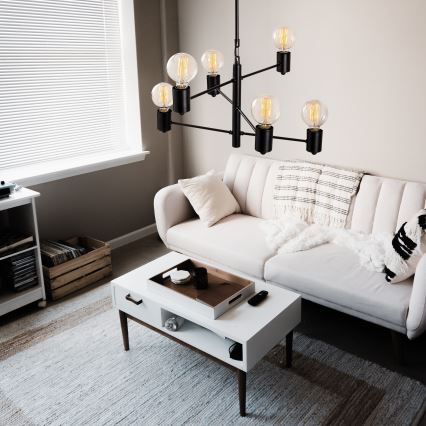 Hanglamp aan een paal HEXA 6xE27/40W/230V