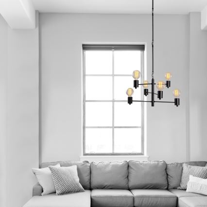 Hanglamp aan een paal HEXA 6xE27/40W/230V