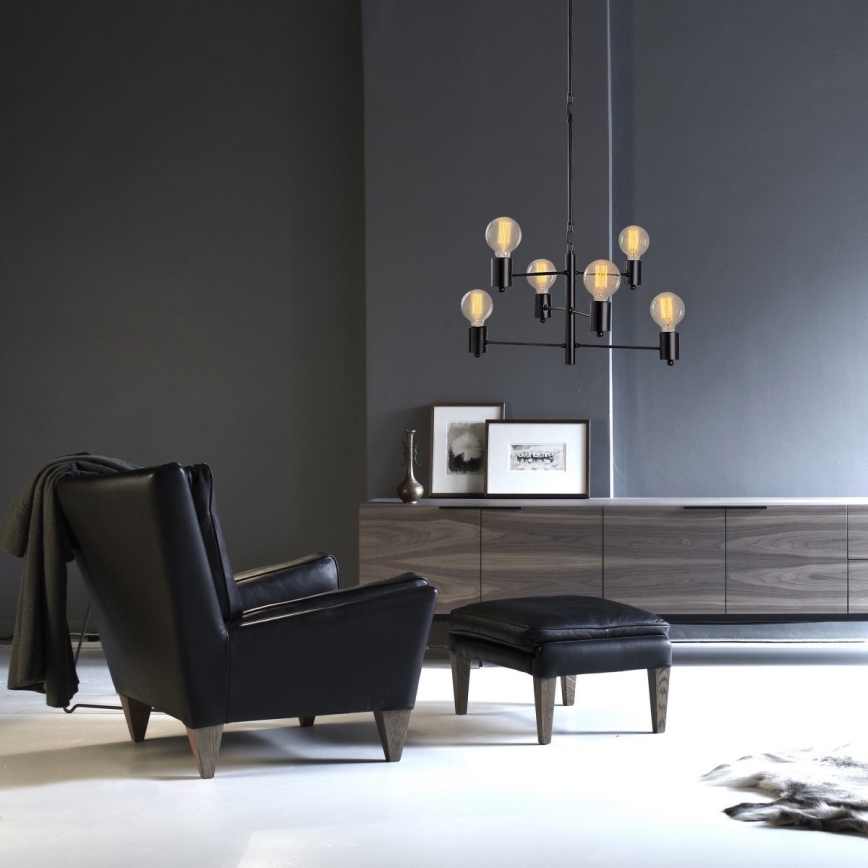 Hanglamp aan een paal HEXA 6xE27/40W/230V