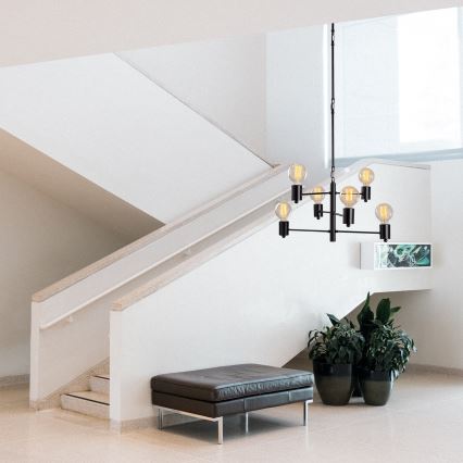 Hanglamp aan een paal HEXA 6xE27/40W/230V