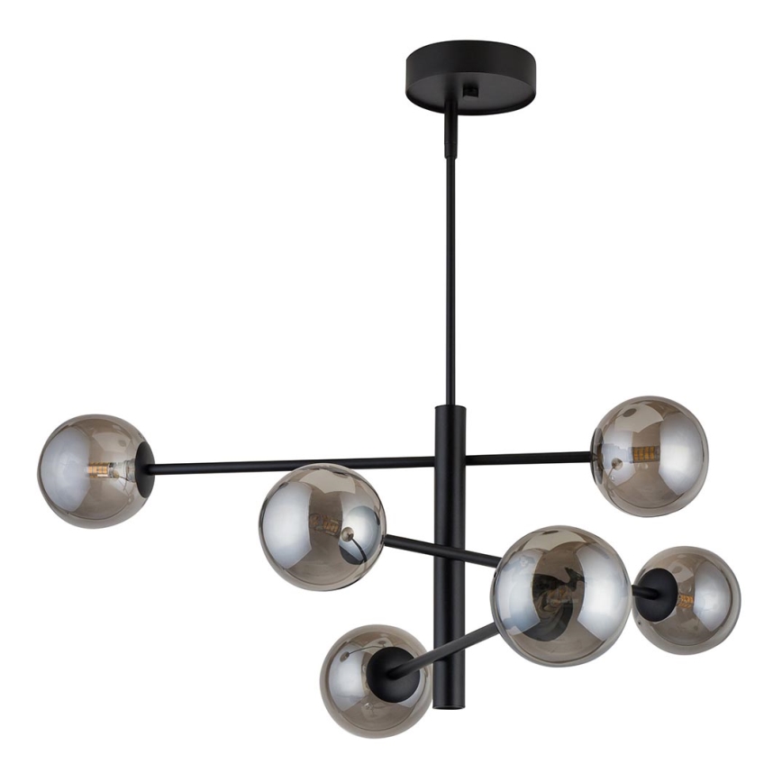 Hanglamp een paal ORO 6xG9/12W/230V zwart/grijs Lampenmanie