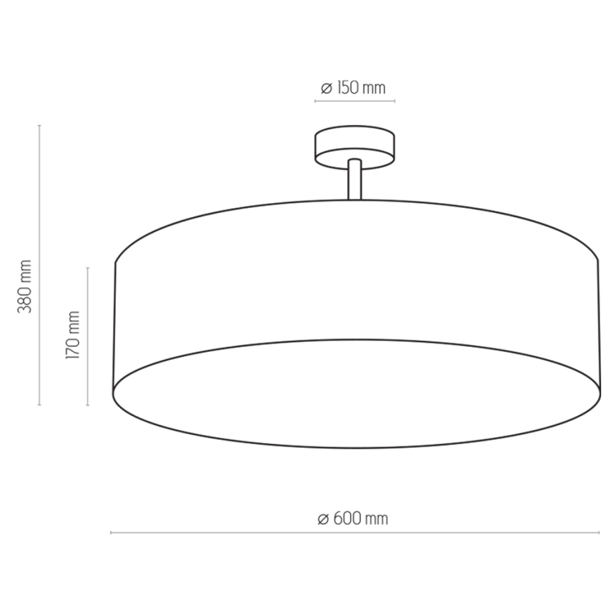 Hanglamp aan een paal RONDO 4xE27/15W/230V d. 60 cm beige