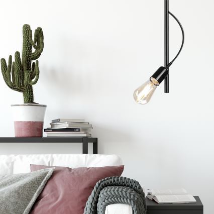 Hanglamp aan een paal TARO 1xE27/60W/230V zwart