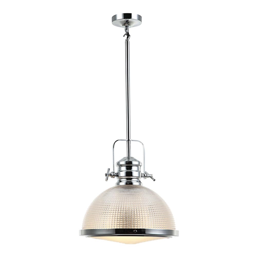 Hanglamp aan een paal THOR 1xE27/11W/230V glanzend chroom