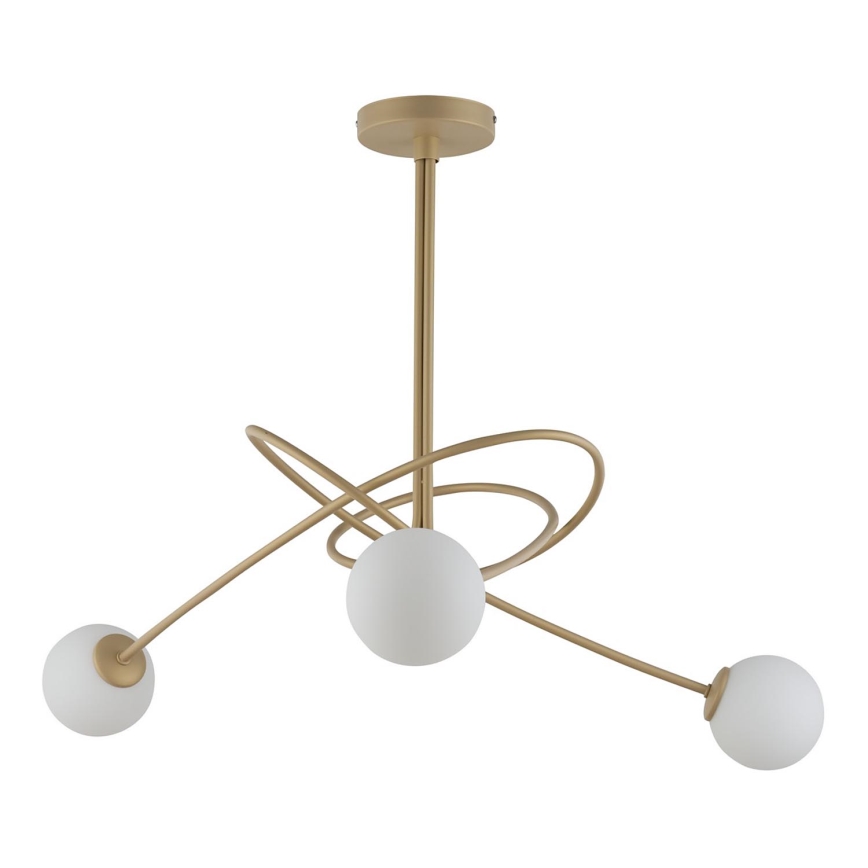 Hanglamp aan een paal VELVET 3xG9/12W/230V goud