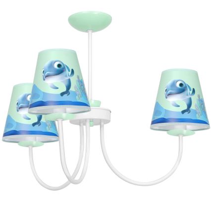 Hanglamp aan een paal voor Kinderen DOLPHIN 3xE14/40W/230V